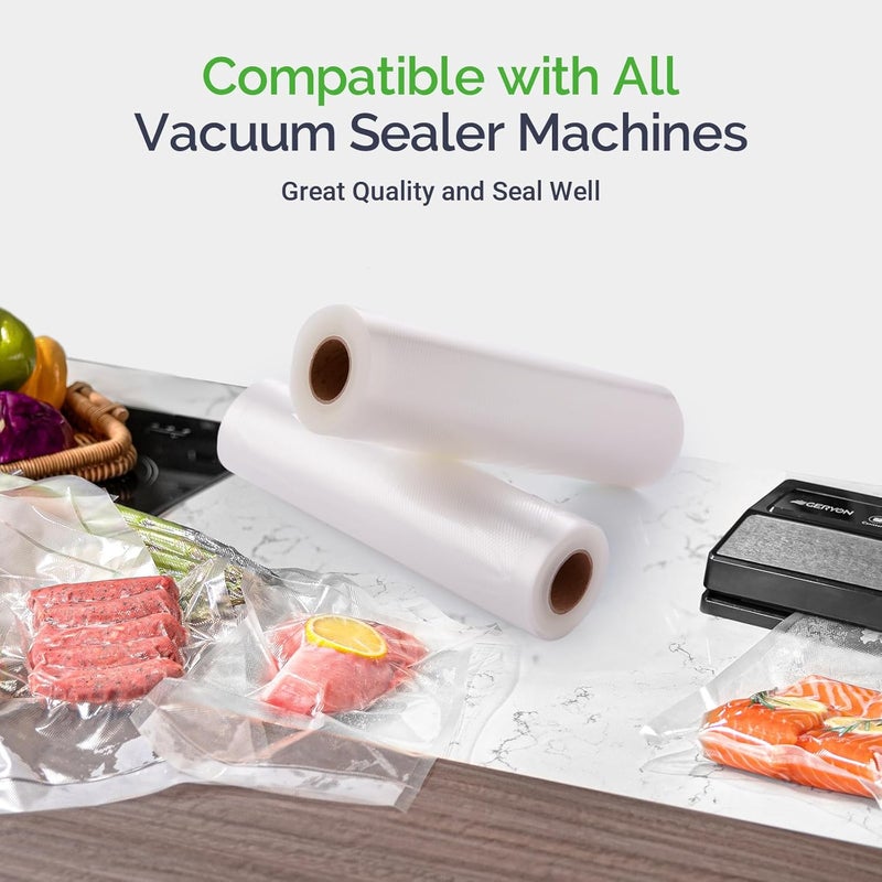 GERYON Vacuum Sealer Bags for All Food Vacuum Sealer Machine, 2 Pack 8" x 16' Vac Sealer Rolls, Commercial Grade BPA-Free Material for Sous Vide & Saver Storage - Image 3